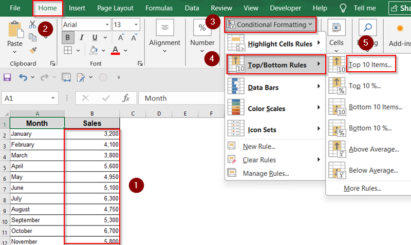 Highlight Highest Value in a Column (Top 1 Rule)