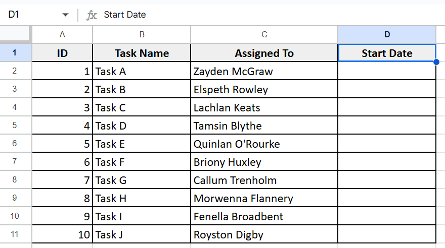 Use Drag Down Fill for Sequential Dates