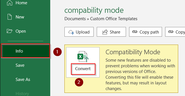 Convert File to Current Excel Format