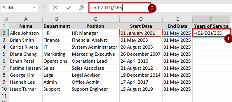 Handling With Simple Date Subtraction and Division