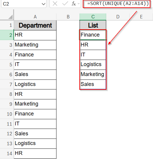 Combine Unique with Spill Range (Excel 365 Only)