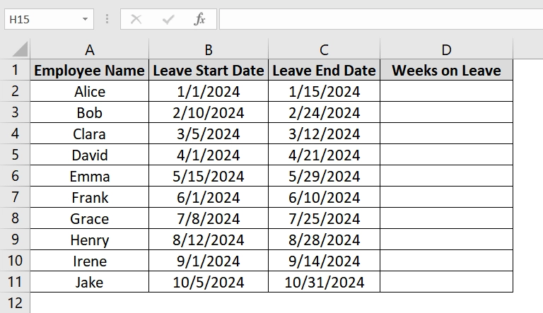 Let The Simple Subtraction and Division To Calculate Weeks Between Two Dates