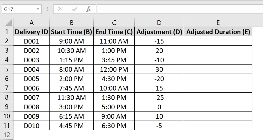 Applicating IF & TIME Function To Adjust Time Difference Dynamically by Adding or Subtracting Minutes