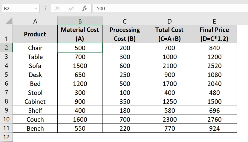 Clicking Trace Dependents Multiple Times to Trace Deeper Dependents in Excel