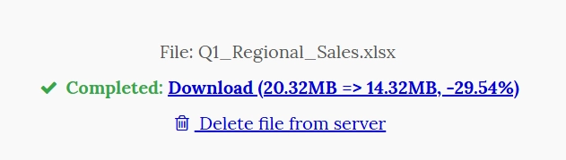 Use Online Compression Tools to Reduce Excel File Size