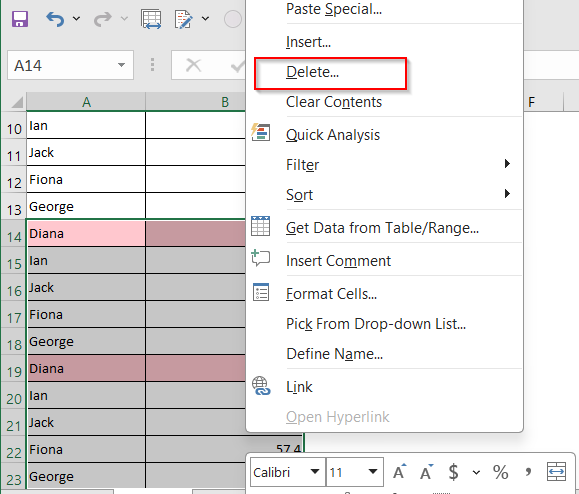 Remove Unused Cells and Extra Formatting
