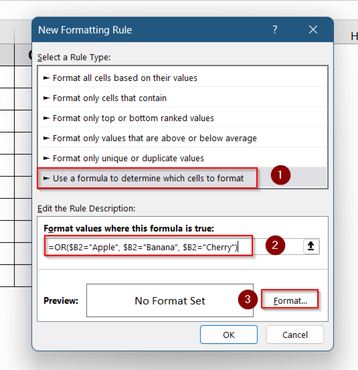 Conditional Formatting Based on Another Cell with Multiple Values ...