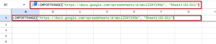 Import a Simple Range from Another Google Sheet