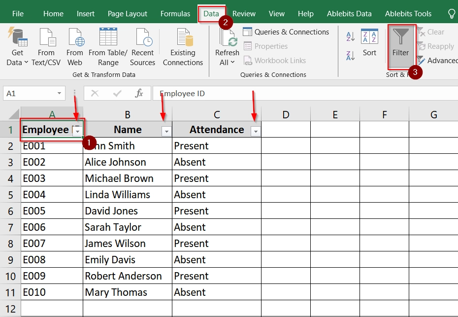 Using Excel Basic Filter and Delete