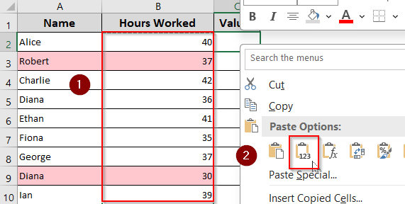 Convert Formulas to Values