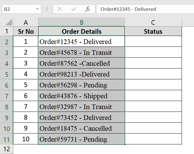 Let the “Text to Columns” Feature Perform the Split and Extract Text After a Character