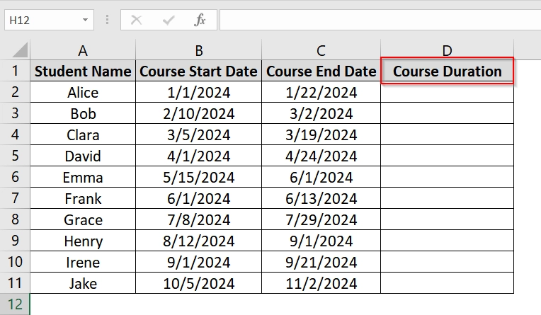 Implementing DATEDIF Function To Calculate Weeks Between Two Dates