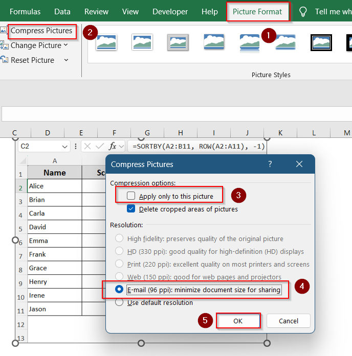 Compress or Remove Large Images
