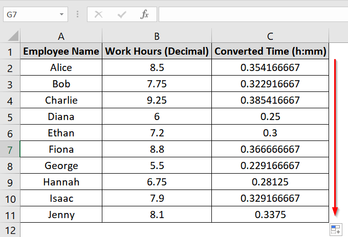 Divide by 24 and Format Cell as Time [h]:mm