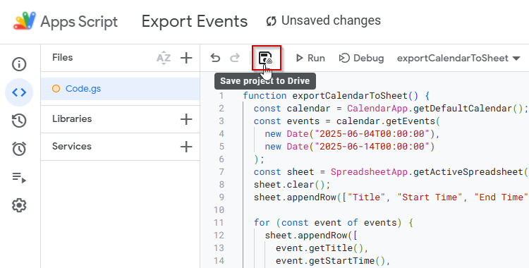 Export Google Calendar Events to Sheets Using Apps Script