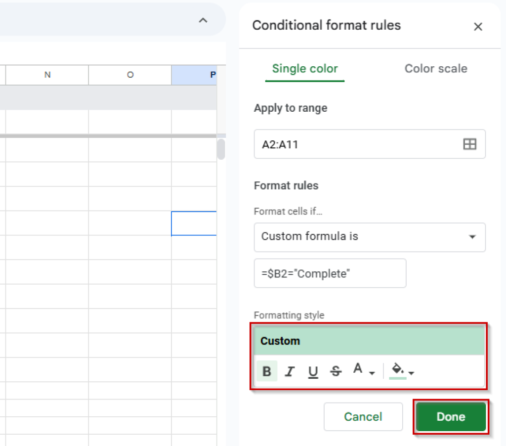 Google Sheets Conditional Formatting If Another Cell Contains Text ...