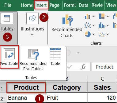 Use Pivot Table to Group and Summarize Data