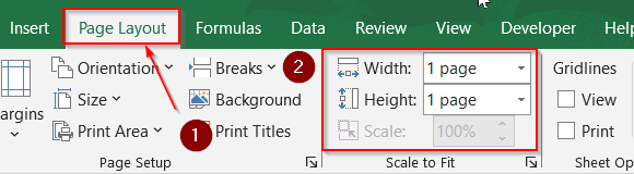 Increase the Print Area Using Page Layout Settings