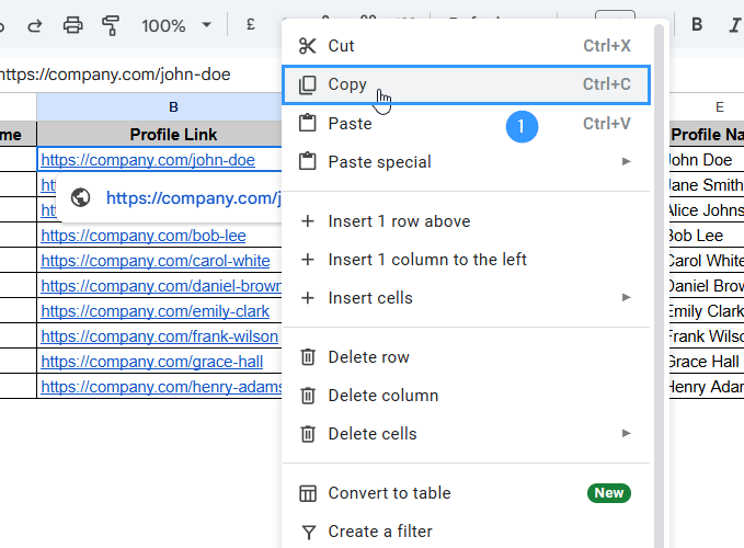 Using Paste Special to Remove Hyperlinks