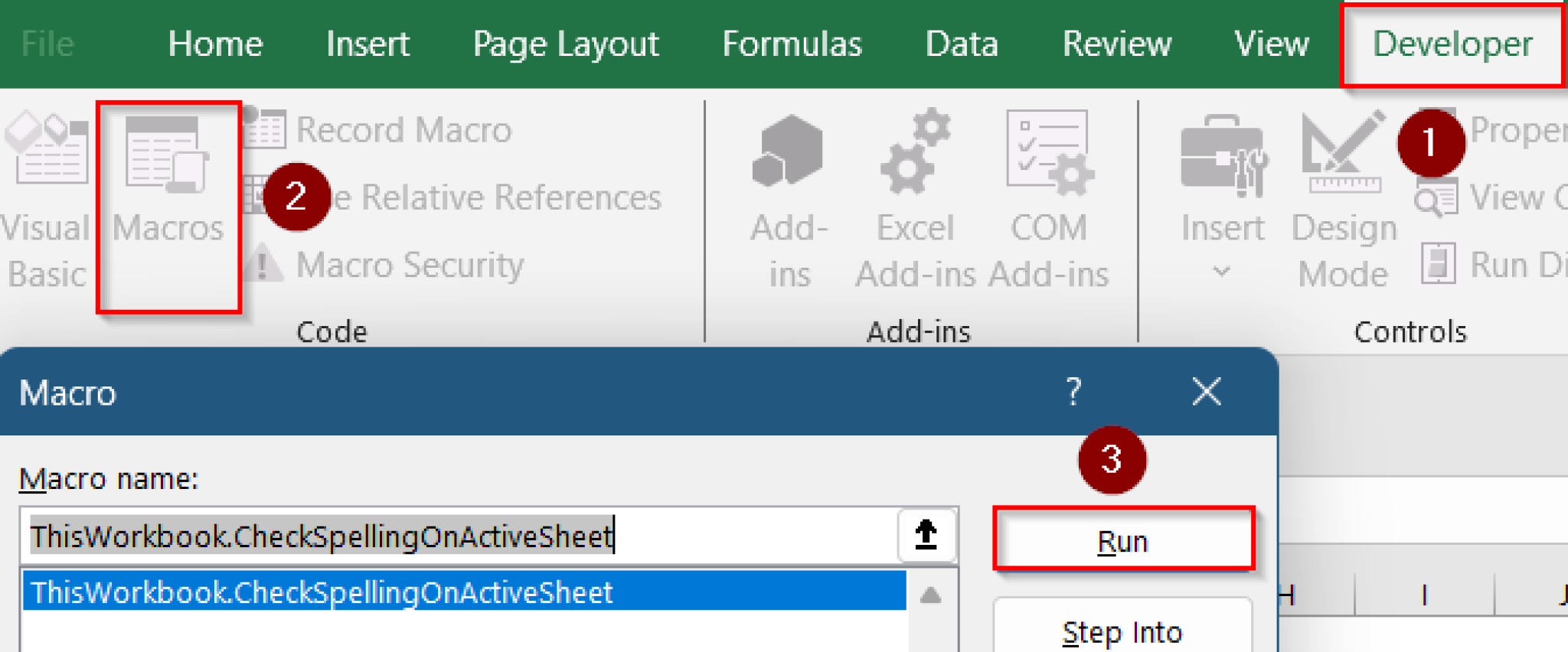 How to Perform a Spelling Check on the Active Worksheet in Excel