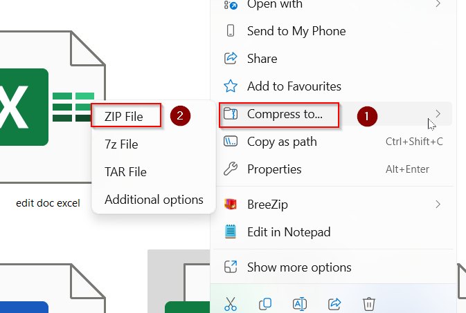 Zip the File (External Compression)
