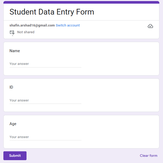 Merge Google Forms Responses into a Summary Sheet Using ARRAYFORMULA with VLOOKUP Function