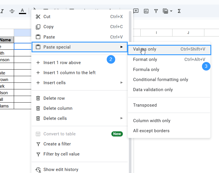Using Paste Special to Remove Hyperlinks