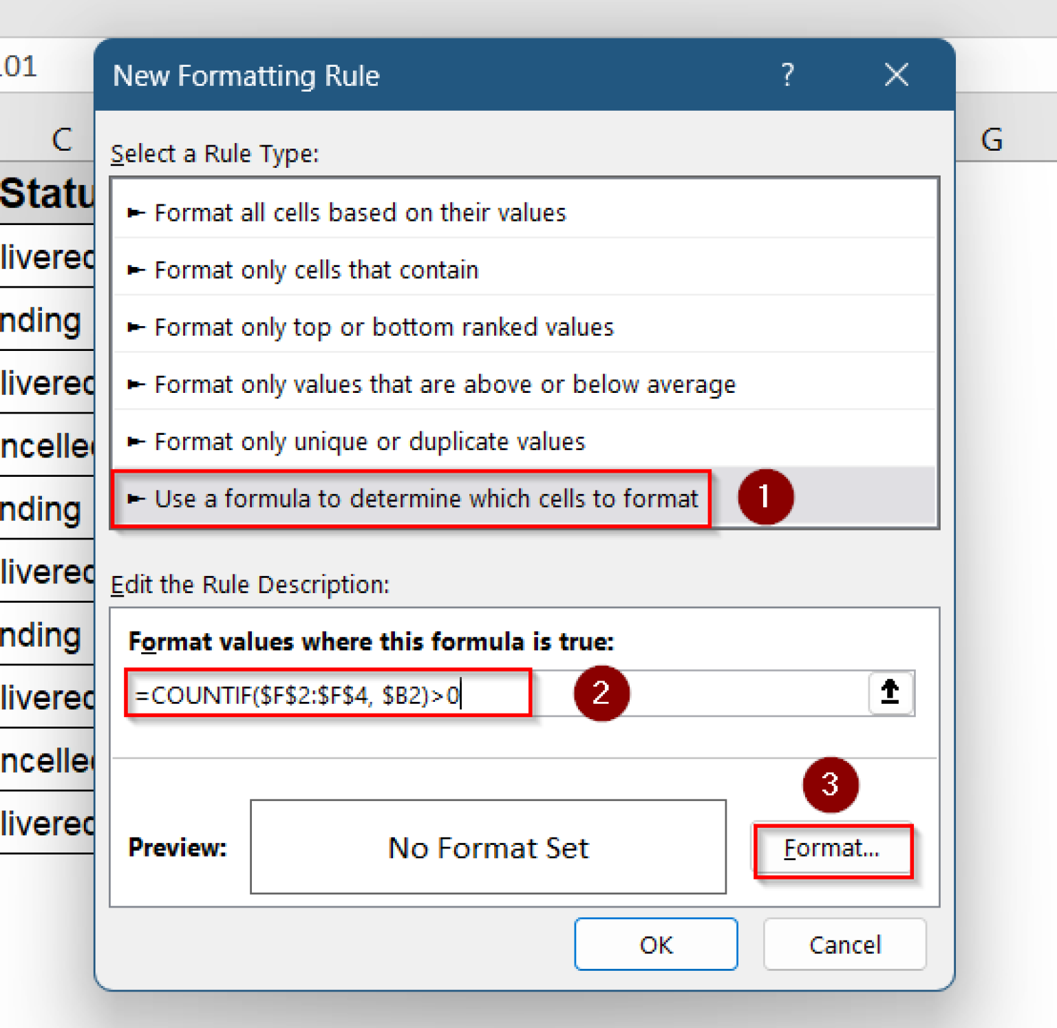 Conditional Formatting Based on Another Cell with Multiple Values ...