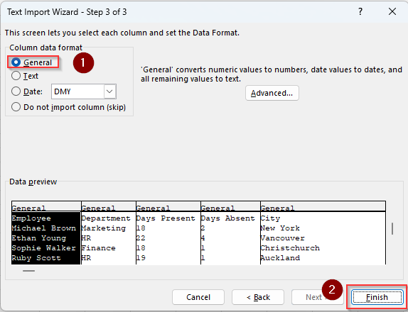 Directly Open the Text File in Excel