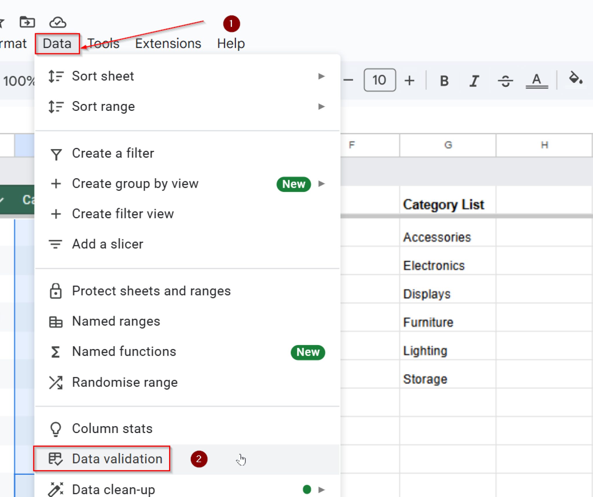 How to Create a Drop-Down List in Google Sheets - Excel Insider