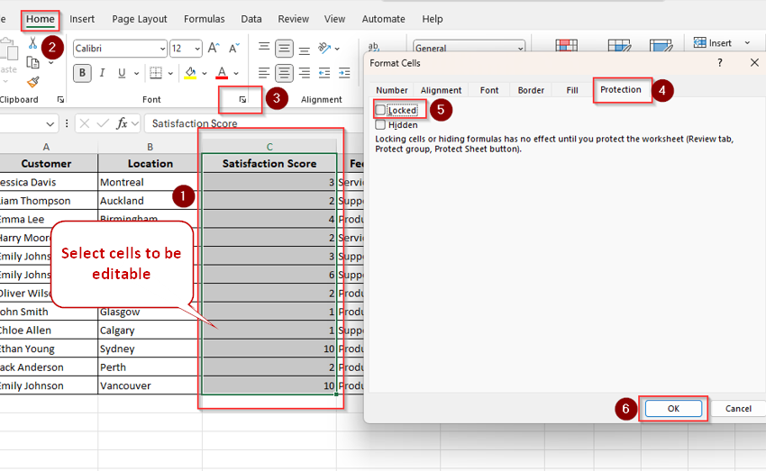 Locking Cells, Rows, and Formulas