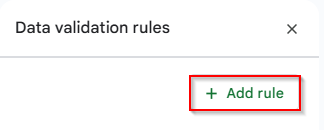clicking add rule option