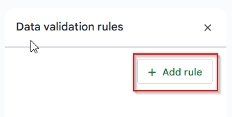 clicking add rule option