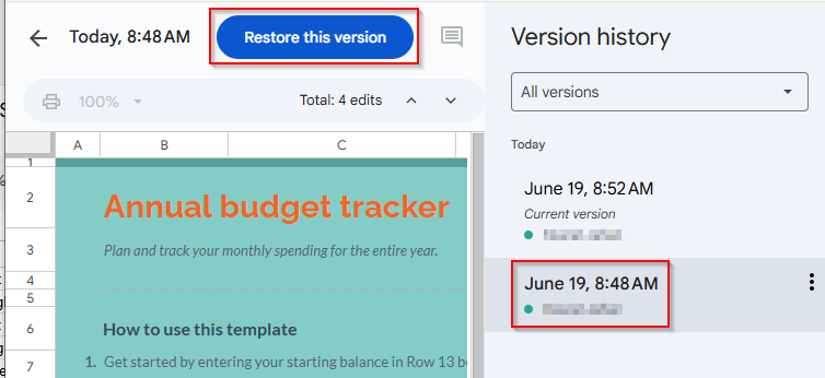 restore this version option