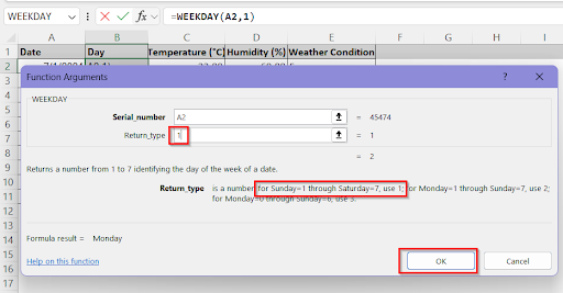select return type and click ok