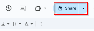 clicking share option image in the protect range option fixing