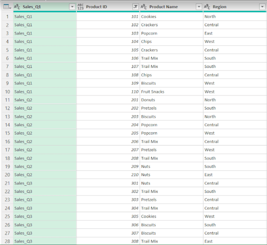 disappeared repetitive header row