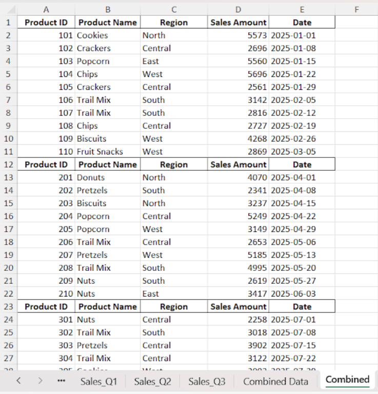combined worksheet