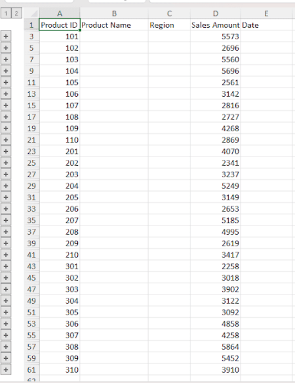 pulled numerical data