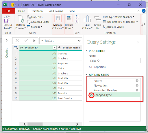 clicking cross option