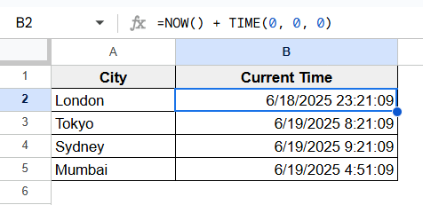 dataset for how to refresh formula automatically
