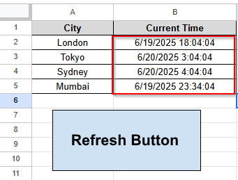 before clicking refresh button
