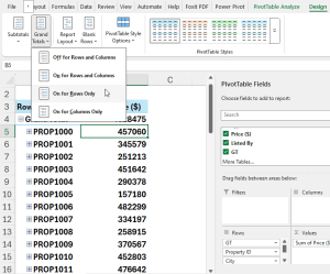 How to Show Grand Total at Top in Excel Pivot Table - Excel Insider