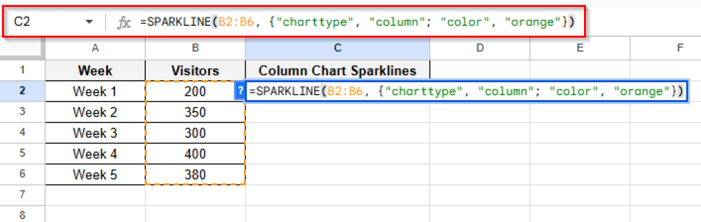 How to Create and Customize Sparkline in Google Sheets - Excel Insider