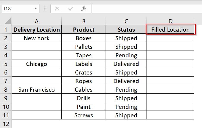 Using Formula in New Column
