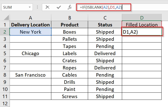 Using Formula in New Column