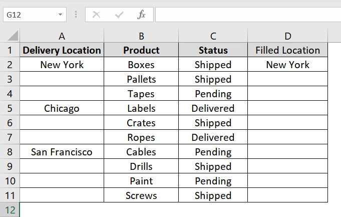 Using Formula in New Column