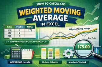 featured image - calculate weighted moving average in excel