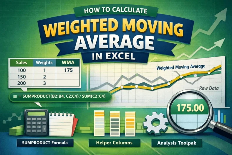 featured image - calculate weighted moving average in excel