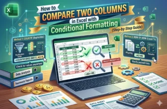 featured image - conditional formatting compare two columns in excel